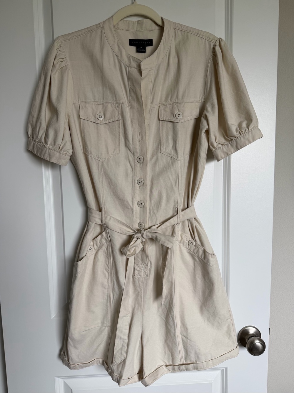 Sanctuary Go Lightly Romper with Tie Waist